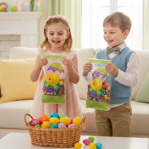 Unique Chick In Easter Egg Cellophane Bags Holiday Party Supplies 20 Count